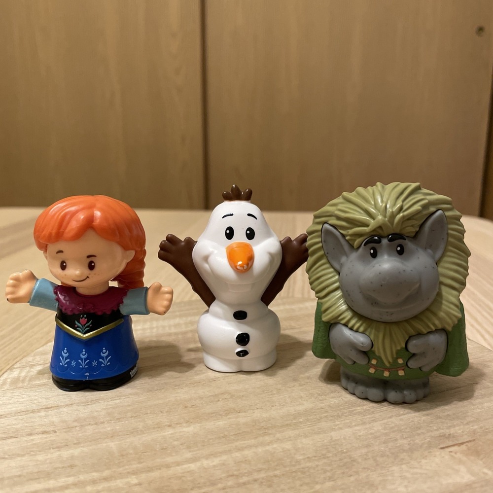 Fisher-Price Little People Disney Frozen Anna Olaf Grand Pabbie 3 Figure Lot